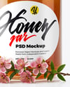 Glass Jar with Manuka Honey Mockup