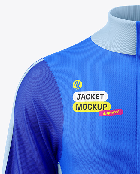 Long Sleeve Training Jacket Mockup - Front View