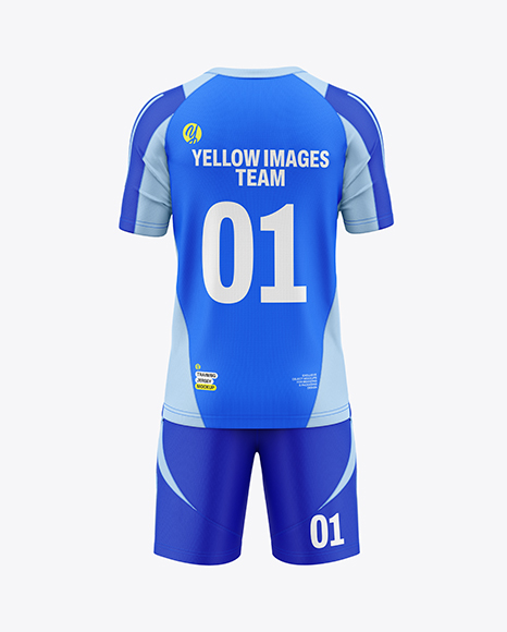 Training Short Sleeve Kit Mockup - Back View