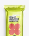 Glossy Metallic Snack Package Mockup