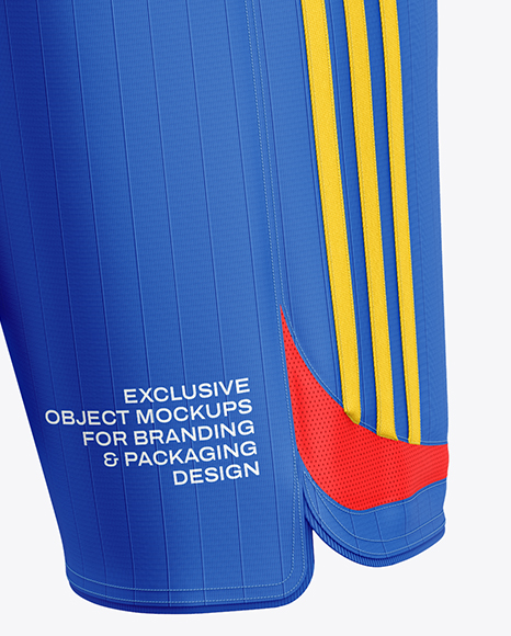 Soccer Kit Mockup - Back Half Side View