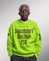 Older Black Man Wearing Sweatshirt and Pants Mockup
