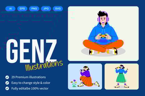 Gen Z Illustrations - Graphics