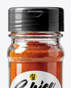 Clear Glass Spice Jar with Sweet Paprika Mockup