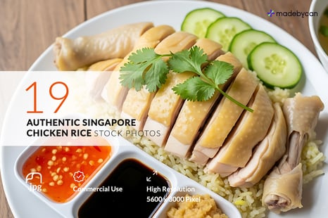 19 Authentic Singapore Chicken Rice Stock Photos for Food Projects - Stock Photos