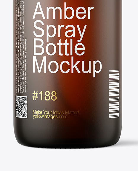 16oz Amber Spray Bottle Mockup