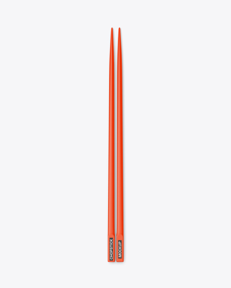 Plastic Chopsticks with Paper Package Mockup