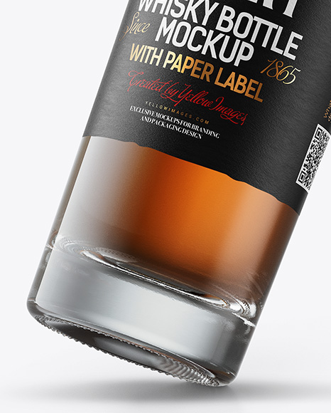 Tall Whiskey Bottle Mockup
