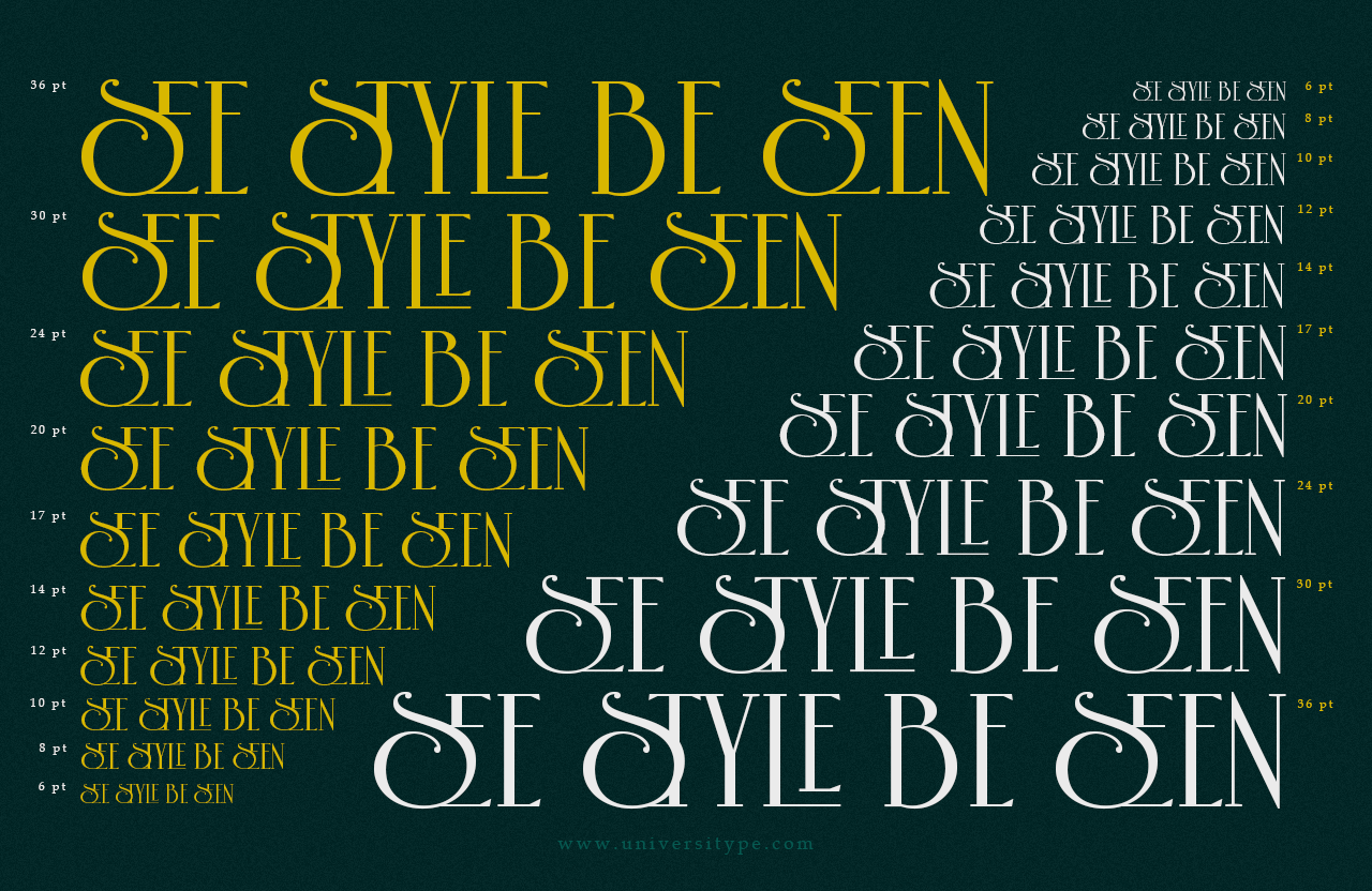 UT Sagora Glamour - A Luxury Serif Font