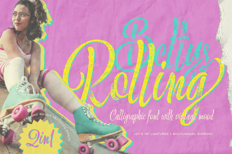 Bettys Rolling Script - Font ink