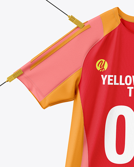 Training Jersey Hanging on a Hooked Frame Mockup