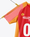 Training Jersey Hanging on a Hooked Frame Mockup