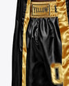 Black Man Wearing Boxing Kit with Robe and Shorts Mockup