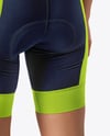 Woman Wearing Cycling Jersey and Bib Shorts Mockup