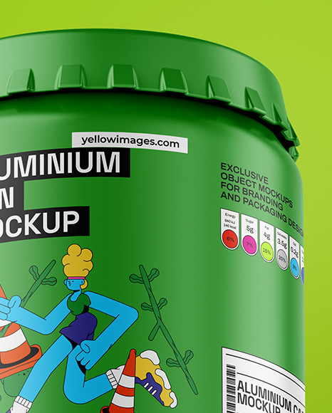 Aluminium Can With Matte Finish Mockup