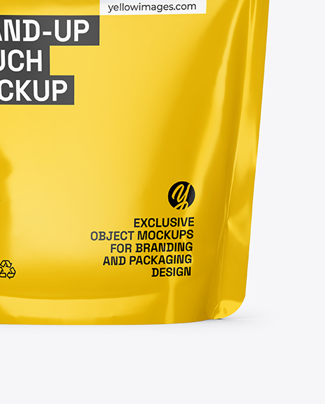 Glossy Stand-up Pouch Mockup