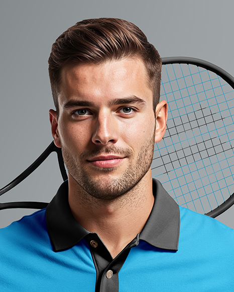 Man Wearing Tennis Uniform Mockup