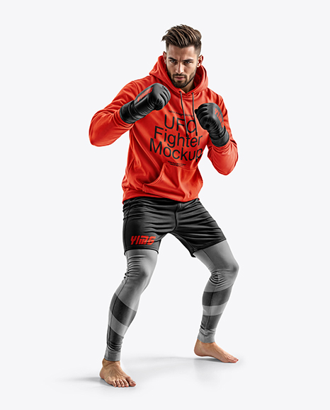Male UFC Fighter Wearing Hoodie & Shorts over Tights Mockup - 100+Shorts+Ideas+In+2021+Shorts+Mens+Shorts+Superdry+Mens