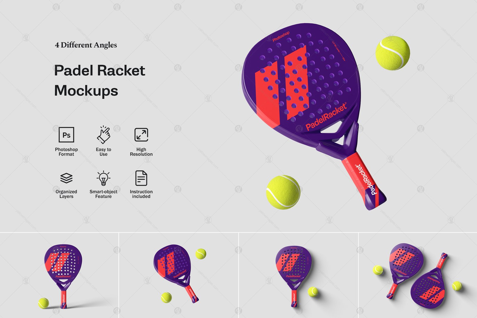 Padel Racket Mockups