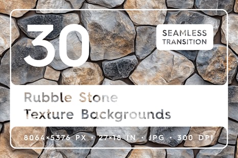 30 Rubble Stone Texture Backgrounds - Graphics