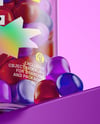 Plastic Bottle with Gummies Mockup