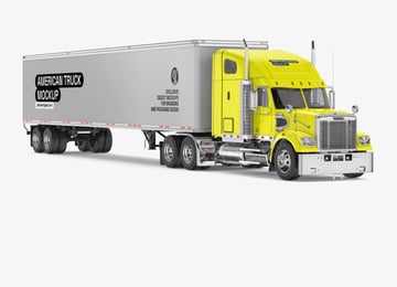 Truck psd mockup