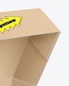 Opened Corrugated Cake Box Mockup