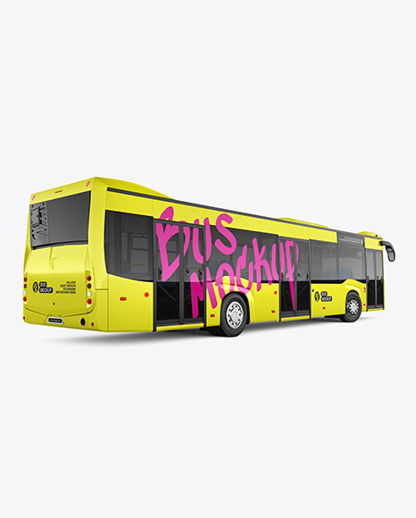 City Bus Mockup - Back Half Side View - Summer+Overalls+Mockup+-+Back+Half+Side+View+|+Exclusive+...