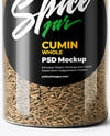 Plastic Spice Jar with Whole Cumin Mockup