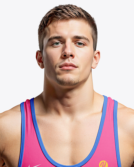 Man Wearing Wrestling Uniform Mockup