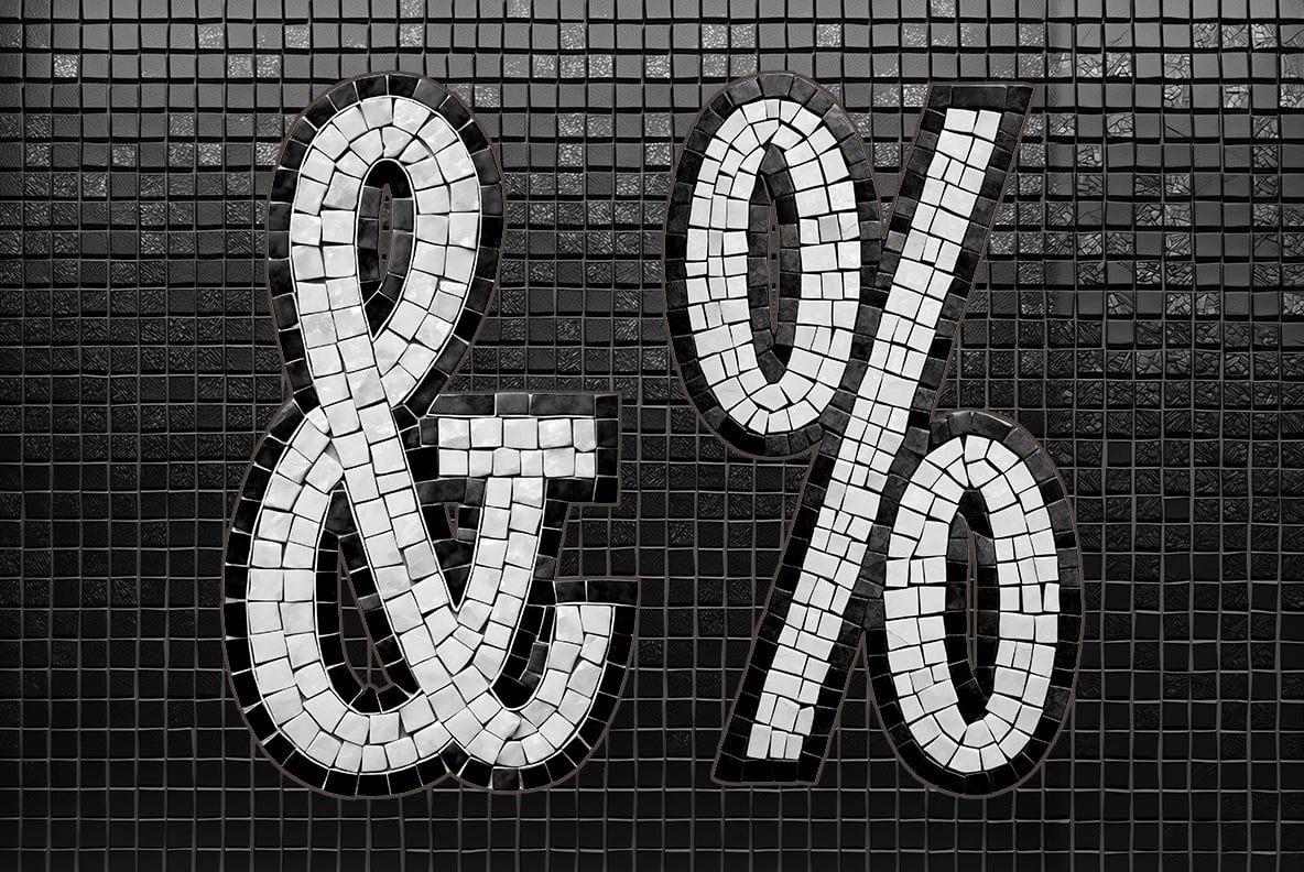 Mosaic BW Font