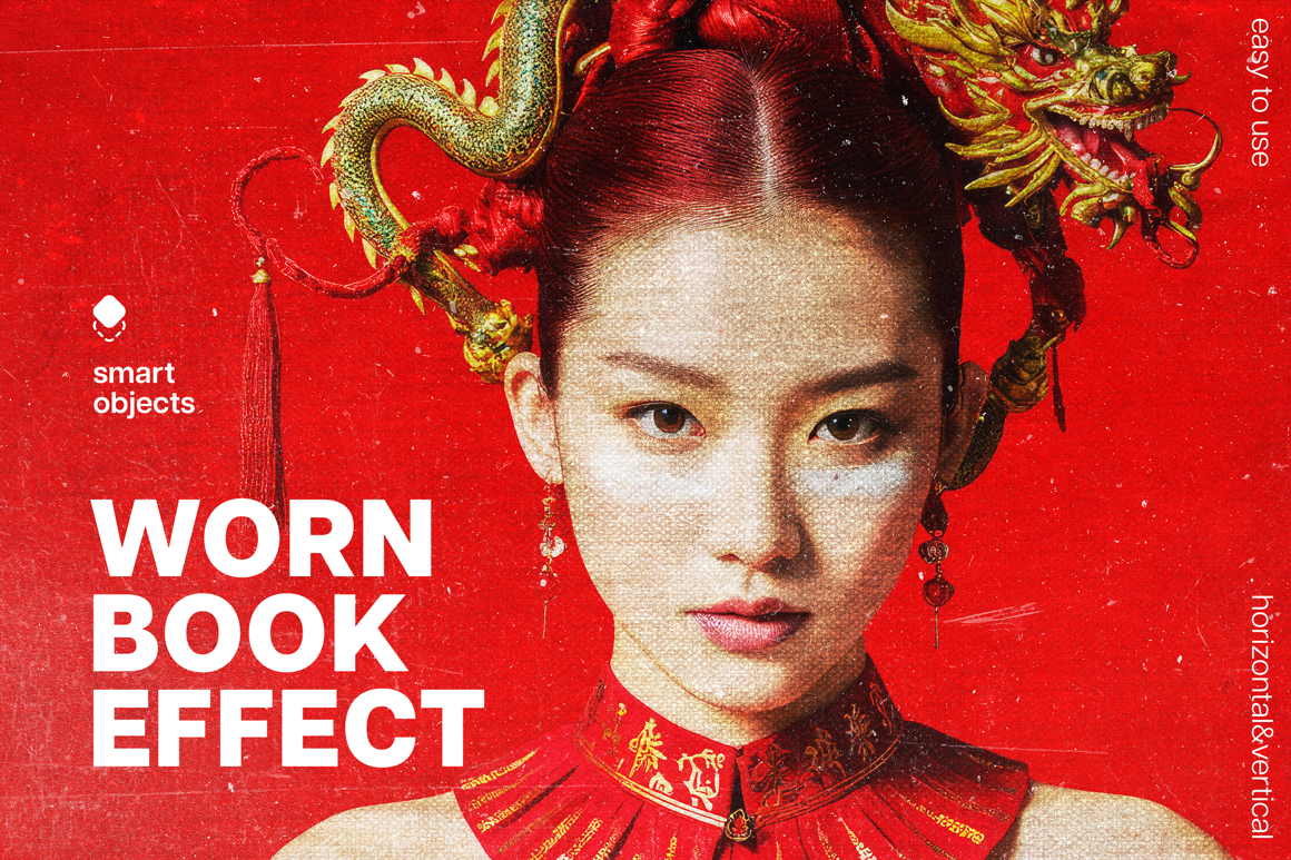 Worn Retro Book Photo Effect