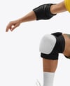 Skater in Protective Gear with Skateboard Mockup