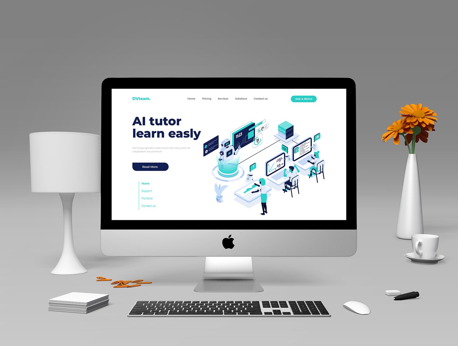 AI &amp; Data Isometric Illustrations – Modern Tech Pack