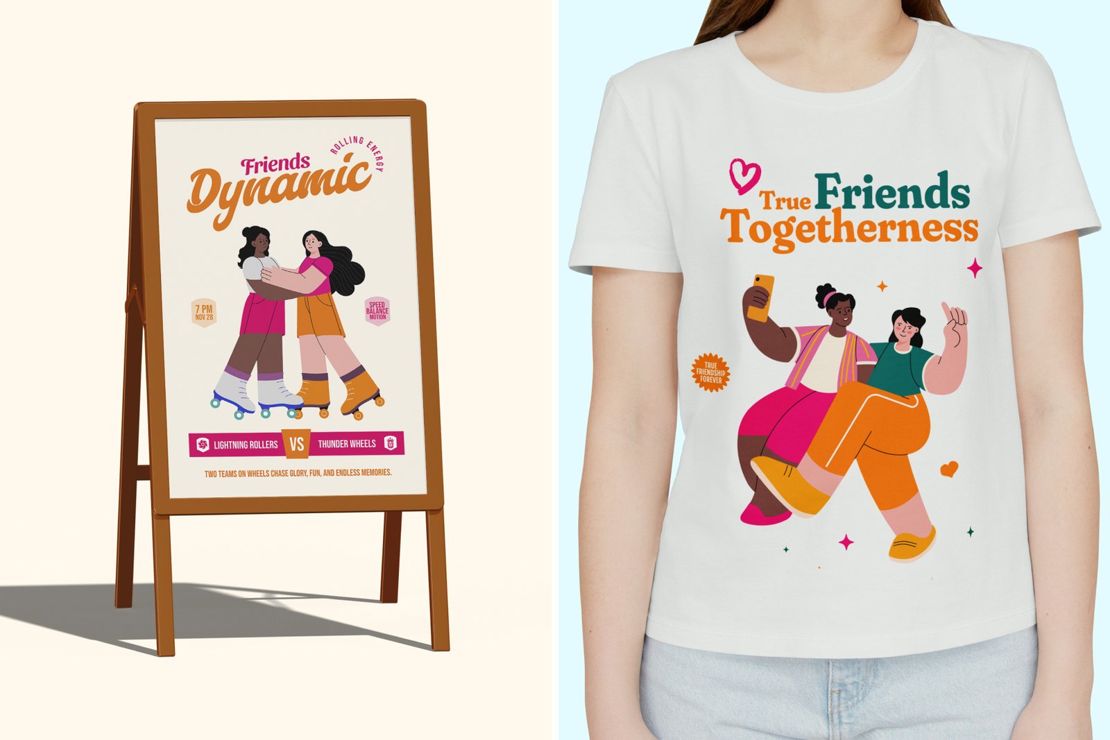 Friends Illustration Art Set