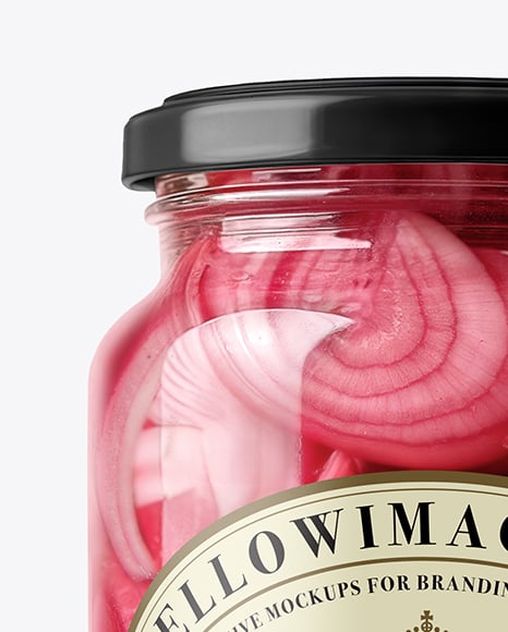Canned Red Pickled Onions Mockup