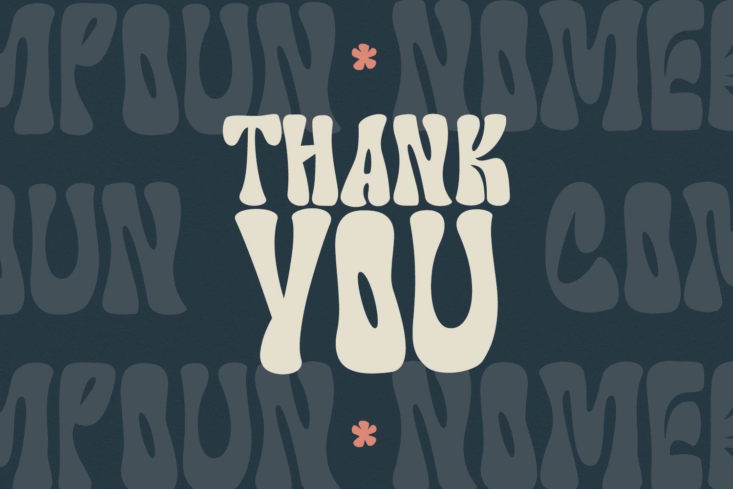 Compoun Nomeros Retro Psychedelic Groovy Display Font