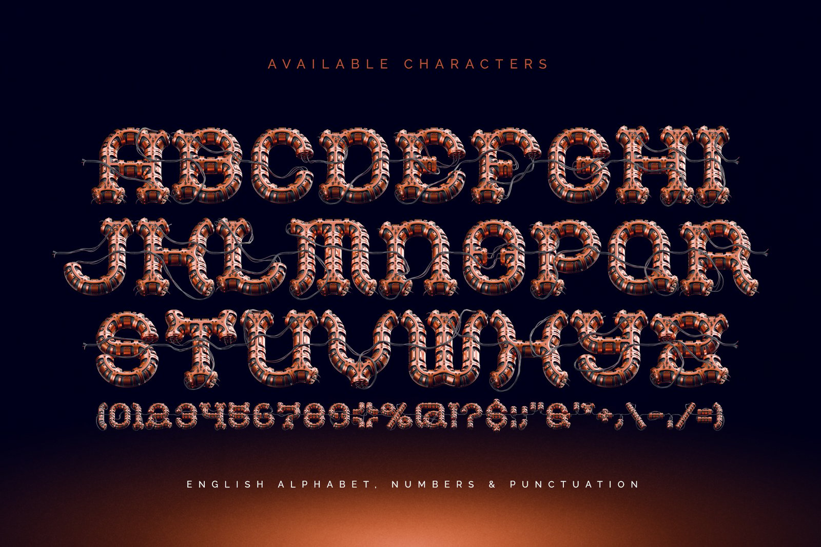 Quantum NRG - Color Bitmap Font