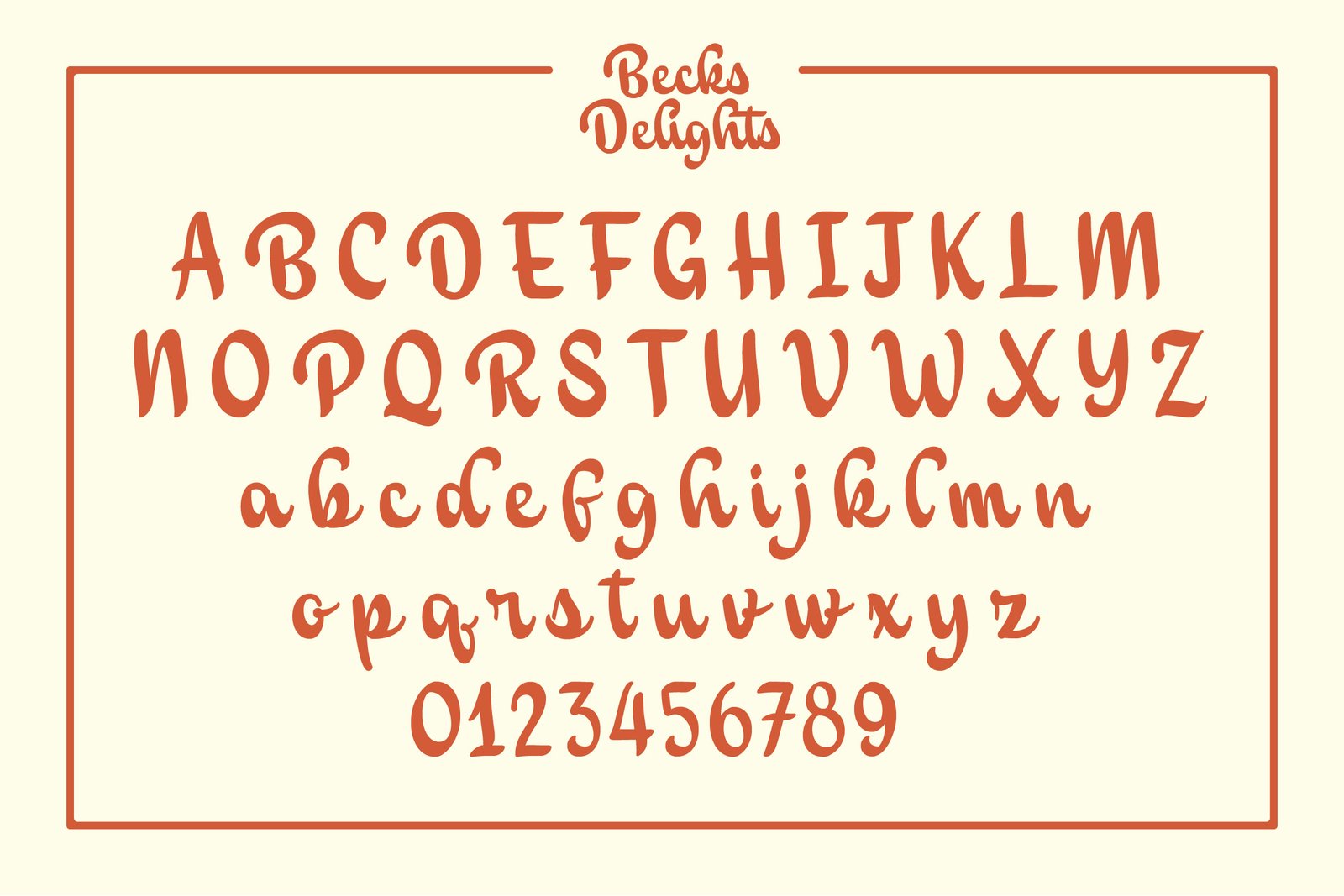 Becks Delights Font