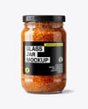 Clear Glass Jar with Meat Ragu Mockup