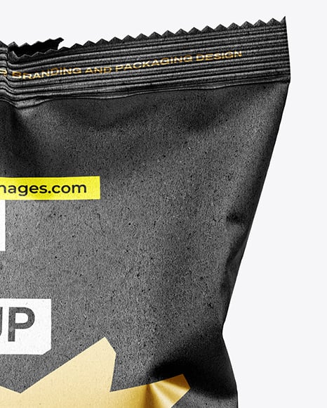 Kraft Paper Snack Bag Mockup