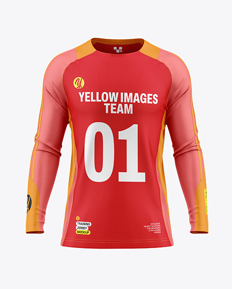 Training Long Sleeve Jersey Mockup - Front View
