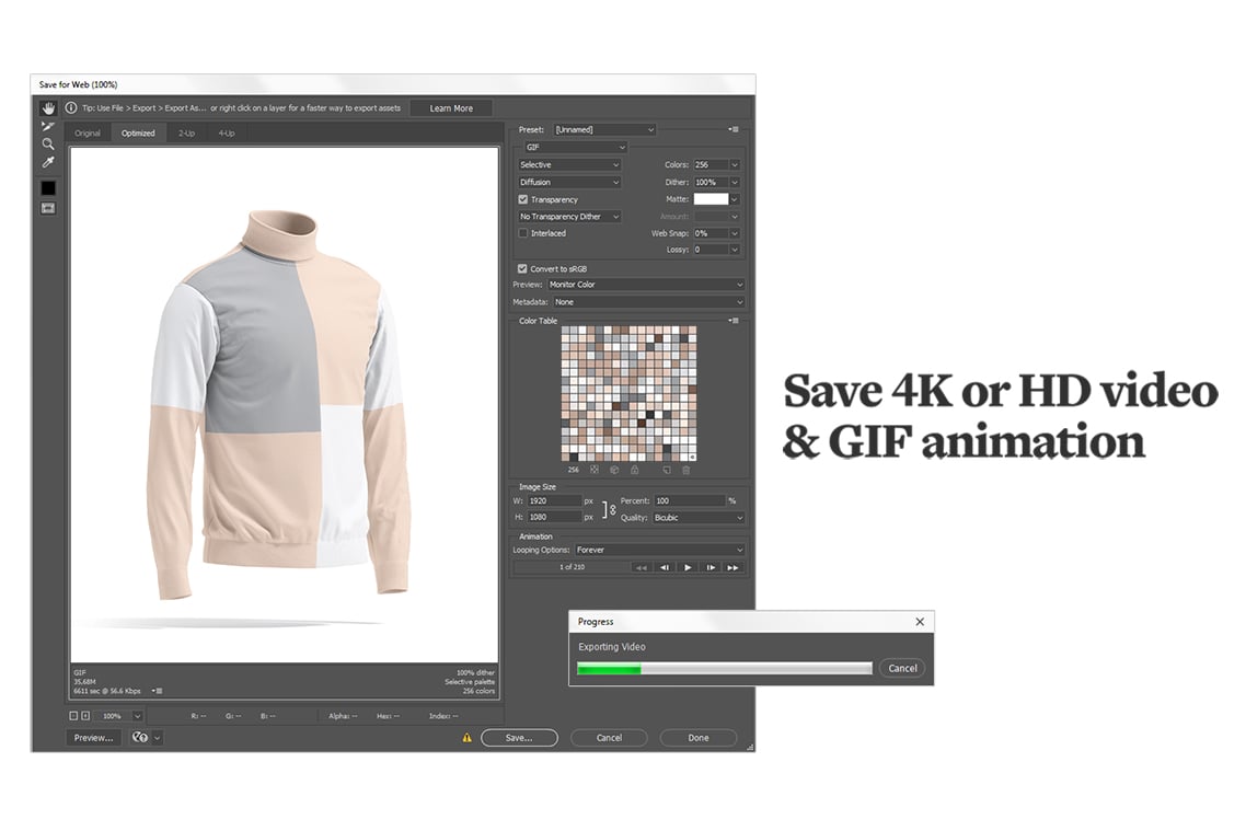 Turtleneck Sweater Animated Mockup