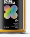 Clear Glass Jar with Curry Mockup