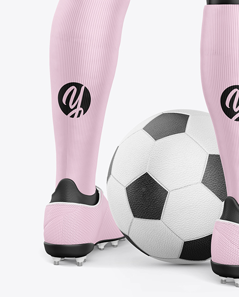 Kids Soccer Kit w/ Mannequin Mockup - Back Half Side View