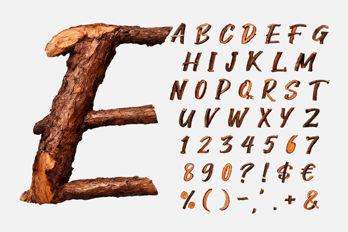 Wood Log Font