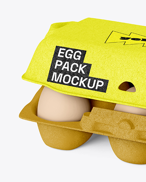 Opened Egg Carton Packaging Mockup