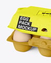 Opened Egg Carton Packaging Mockup