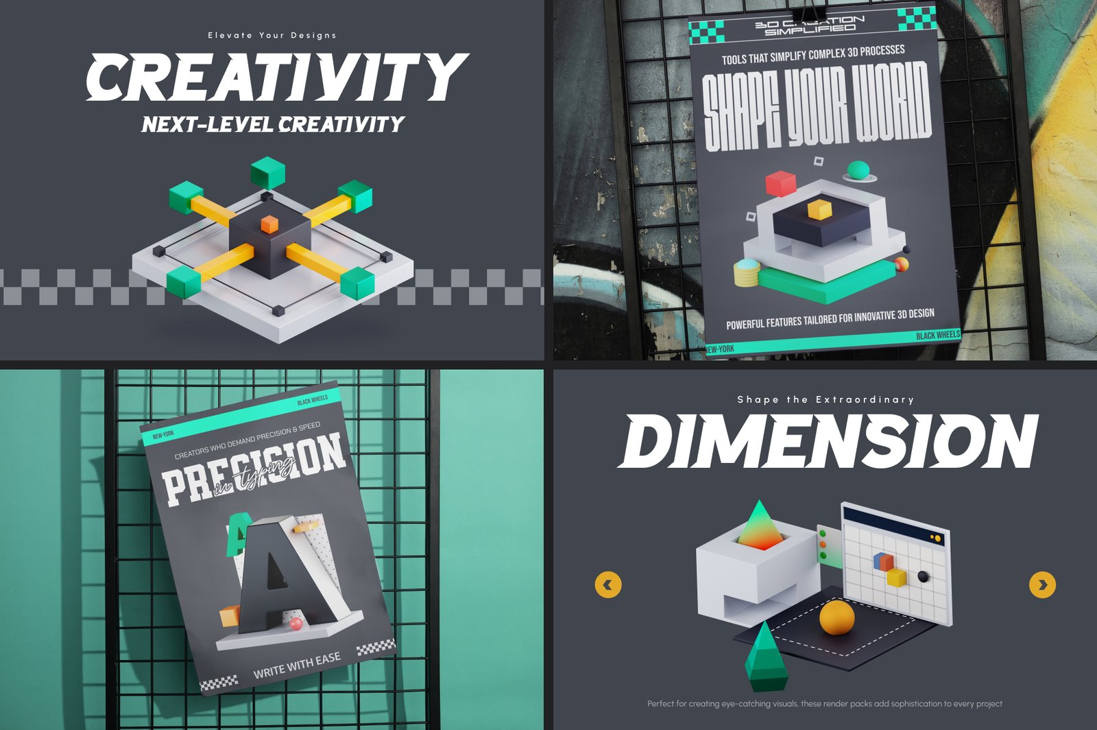 Graphic Design 3d Render