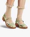Mary Janes with Socks on Woman's Legs Mockup